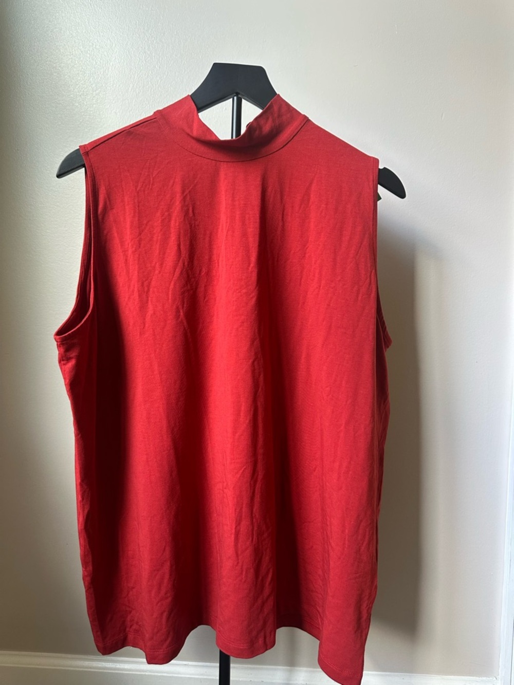 Chico's Sleeveless Mock Neck Tank Top - Rust Red - Picture 5 of 10